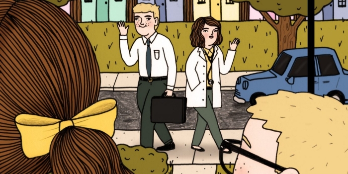 Une artiste d'Anna Goodson illustre le système de garderie allemand