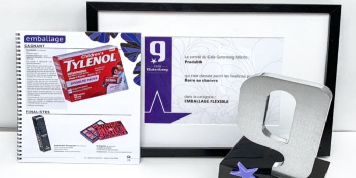 Produlith grand gagnant «emballage» au concours Gutenberg Produlith grand gagnant «emballage» au concours Gutenberg
