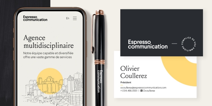 Nouveau site web et nouvelle image pour Espresso communication Nouveau site web et nouvelle image pour Espresso communication