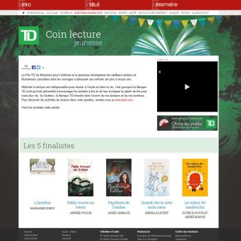 CBC/Radio-Canada supporte le Prix TD de littérature canadienne pour l’enfance et la jeunesse CBC/Radio-Canada supporte le Prix TD de littérature canadienne pour l’enfance et la jeunesse
